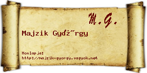 Majzik György névjegykártya