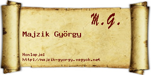 Majzik György névjegykártya