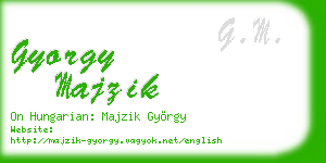 gyorgy majzik business card