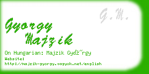 gyorgy majzik business card